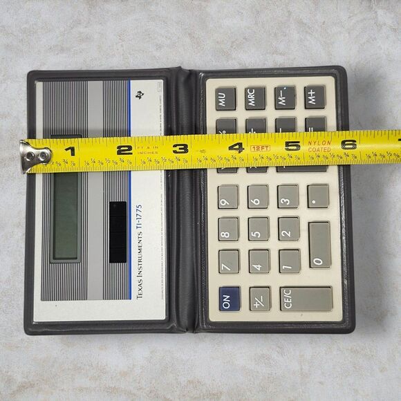 Vintage Texas Instruments TI-1775 Calculator Fold Over Case Works Great Clean - Picture 5 of 6